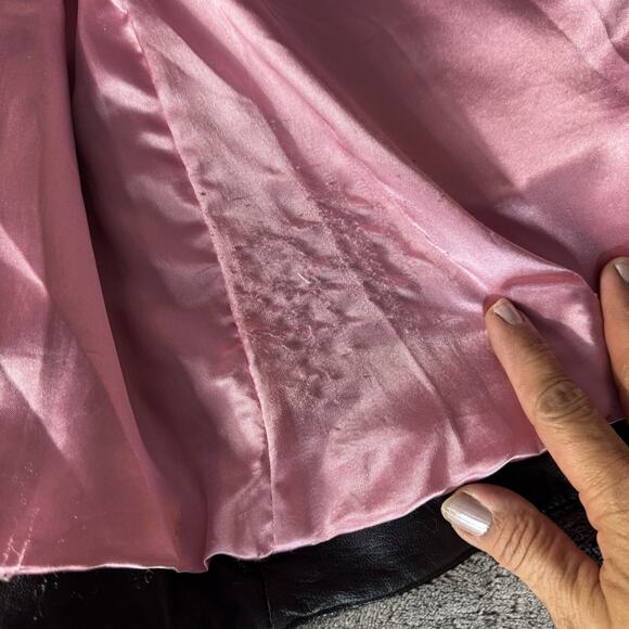 VTG Style & Co Women’s Black Genuine Leather Jacket Size 20W Y2K Quiet Luxury - Picture 10 of 11